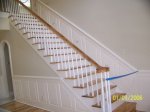 Wainscoting at stairway - Painted Maple
