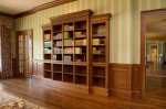 Cherry bookcase & wainscot panels